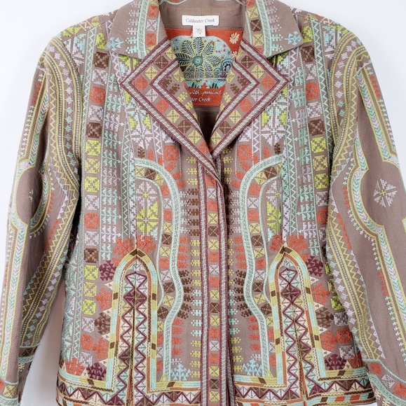 Coldwater Creek Jackets & Blazers - COLDWATER CREEK - Embroidered Boho Style Blazer